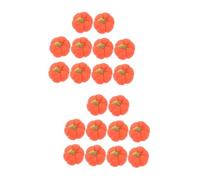 HOMSFOU 2sets Miniature Faux Pumpkin Doll House Simulated Pumpkins for Micro Scene Decoration Bright Color Cute Appearance Sturdy Material for Dollhouse Decor and Fall Harvest 10pcs*2