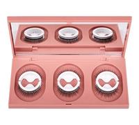 HOMSFOU 3 Pairs Self-adhesive False Eyelashes Fiber Long Thicker Lashes Natural Look Eyelash Set with Makeup Accessories for Women