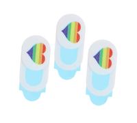 HOMSFOU 3 Pcs Web Camera Cover Slide for Laptop Tablet Desktop Privacy Protection Camera Cover Set Colorful Heart Design, Compatible Computers, for Work and Study