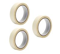 HOMSFOU 3 Rolls White Masking Tape Refill Decorative Adhesive Tape for Painting Easy Removal No Residue for Art Projects and Organizing