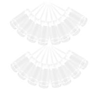 HOMSFOU 30 Pcs Round Shape Cake Push up Molds Push Cake Tubes for DIY Pops Ice Cream Jelly and Cheesecake Reusable Food Safe Dessert Containers for Kitchen Baking