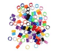 HOMSFOU 300pcs 8mm Clip on Pigeon Leg Bands Poultry Foot Rings Chicken Chick Foot Bands for Bird Identification and Health Monitoring Random Color