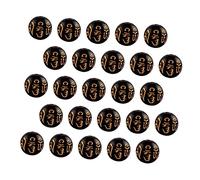 HOMSFOU 300pcs Black 8mm Tibetan Buddhist Six-Syllable Blessing Foil Beads for Jewelry Making Buddha Bracelet Necklace Accessories for Meditation and Feng Shui Practice
