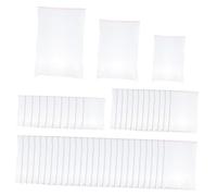HOMSFOU 300pcs Clear Self-Sealing Card Sleeves for Photo and Business Card Storage Transparent Plastic Pockets with Adhesive Backing for Organizing and Display Assorted