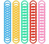 HOMSFOU 300pcs Plastic Binder Rings for Office and School Use, Sturdy Clasp Structure with Secure Closure, Fit Many Paper Thicknesses, Vibrant Appearance for Studying and Home Organization