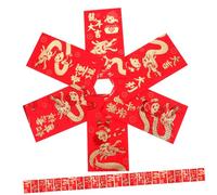 HOMSFOU 30Pcs Chinese Style Red Envelopes with Dragon Pattern Large Lucky Money Bags for Lunar Year Traditional Hong Bao Packets for Weddings Birthdays and Festive Giving