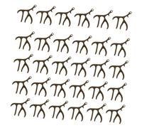 HOMSFOU 30pcs Classic Antler Alloy Pendant Charms DIY Jewelry Making Accessories for Necklace Bracelet Craft Creative Vivid Deer Horn Design