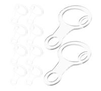 HOMSFOU 30pcs Clear Acrylic Floss Drops Thread Organizers with Hanging for Cross Stitch Embroidery Sewing Storage Durable Reusable Bobbins with Smooth Surface
