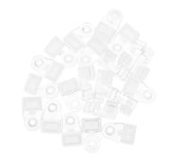 HOMSFOU 30pcs Glass Retainer Clips with Screws Transparent Acrylic Mirror Fixing Kit for Cabinet Doors Window Glass Clips for Secure Mounting Minimalist Design Easy Maintenance