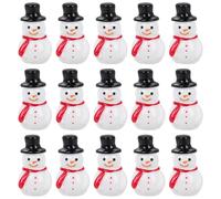 HOMSFOU 30pcs Resin Mini Snowman Mini Snowman Figurines Miniature Resin Snow Man Tiny Xmas Figures Micro Landscape Ornaments Accessories for Doll House Fish Tank Decors