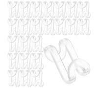 HOMSFOU 30pcs Space Saving Hanger Connector Hooks for Closet Organisation, Heavy Duty Abs Plastic Clothes Hanger Stacking Hooks with Simple Installation, Wardrobe Storage Extender for Home
