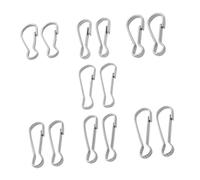 HOMSFOU 30Pcs Stainless Steel Snap Hook Lanyard Clips DIY Keychain Hooks for Bags Clothesline Outdoor Use Strong Corrosion Resistant Metal Clip Fasteners
