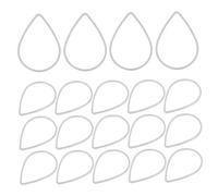 HOMSFOU 30pcs Water Drop Shape Charms for Jewelry Making Teardrop Linking Rings Pendants for DIY Crafts Silver Earring Charms Accessories for Necklace Design