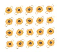 HOMSFOU 30Pcs Yellow Daisy Alloy Pendants DIY Necklace Making Supplies Creative Sunflower Charms for Handmade Keychains Jewelry and Craft Decorations Durable Skin Friendly Accessories
