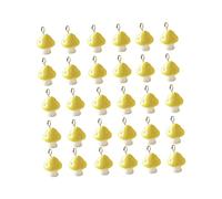HOMSFOU 30pcs Yellow Mushroom Pendants DIY Charm for Jewelry Making for Earrings Necklaces Bracelets and Keychains Unique Craft Accessories