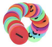HOMSFOU 36pcs Numbered Carpet Markers Set for Classroom Floor Dots, Non-slip round Spot Stickers for Preschool and Elementary Games, Early Childhood Activity Supplies Assorted style