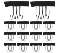 HOMSFOU 3bags Spring Comb Wig Accessories Edge Spring Comb for Wig Making Clips Teeth Hairpiece Caps Clips