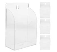 HOMSFOU 3pcs Acrylic Ice Maker Scoop Holder Set for Dry Food and Ice Scoops, Wall Mounted and Desktop Space-saving Stand with Design, Rounded Corners and Polished Edges, for Bars