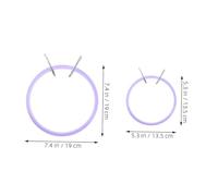 HOMSFOU 3pcs Adjustable Embroidery Hoops Set with Reinforced Metal Head Cross Stitch Frames for DIY Needlework Portable Lightweight Craft Sewing Circles for Beginners and Creative Projects