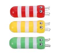 HOMSFOU 3pcs Bee Shaped Knitted Cord Maker Set, Plastic Mini Yarn Knitting Dolly for Beginners, DIY Hand Rope Knitter Tools in Red, Yellow, Green for Scarf and Sweater Crafts