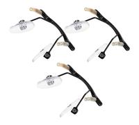 HOMSFOU 3pcs Black Rimless Glasses Nose Bridge Pad Replacement Single Hole Hanging Nose Bridge Holder for Eyewear Repair