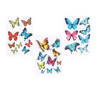HOMSFOU 3pcs Car Butterfly Stickers Adhesive PVC Decals with Creative Delicate Workmanship, Decorative Auto Body Decals to Give Your Car a New Look for Exterior Accessories