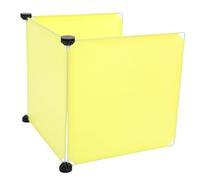 HOMSFOU 3pcs Cat Litter Box Splash Guard Privacy Cover, Plastic Tall Litter Box Enclosure with Black Clips, Extra Large Green Embossed Shield for Cat Toilet Splash Protection