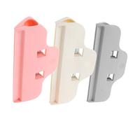 HOMSFOU 3Pcs Diamond Drawing Clips Multi Use Plastic Fixing Holders Pink Grey and Beige for Diamond Art Projects Convenient and Compact Craft Tools for DIY Enthusiasts