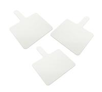 HOMSFOU 3Pcs Double-Sided Dry Erase Answer Paddles with Handles 9.6 X 8 Inch Handheld Whiteboards for Classroom Student Interaction, Teaching Props, Voting and Bidding Use