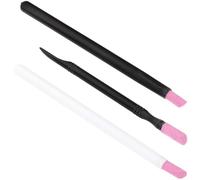 HOMSFOU 3Pcs Dual-End Nail Grinding Pen Dead Skin Remove Pen Nail Exfoliating Tool Double-Headed for Cleaning