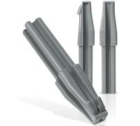 HOMSFOU 3pcs Duckbill Eyebrow Pencil Sharpener Aid Tool in Grey with Lid, Makeup Sharpener Accessory for Precise Eyebrow Pencil Sharpening, Portable Beauty Tool for Professional Makeup Use