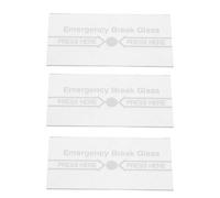 HOMSFOU 3pcs Fire Safety Glass Break Alarm Device Replacement Glass Piece for Manual Break Switch Cover Fire-resistant Panel with Quick Install Design Bold English Markings for Residential