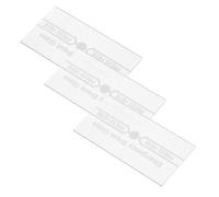 HOMSFOU 3pcs Fire Safety Glass Break Panel Replacement Manual Emergency Alarm Switch Cover with Clear English Labels for Residential and Commercial Fire Warning Systems