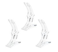 HOMSFOU 3pcs Gold Rose Display Stand with Acrylic Crystal Base Lightweight Rose Support Holder for Valentines Day Decor and Room Decorations