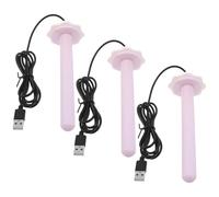 HOMSFOU 3pcs Heated Bird Perch Stand 6.48 Inch Plastic Parrot Warming Post for Cage, Bird Station Pole Heater for Parakeets Cockatiels Pigeons, Suitable for Indoor Aviary Use