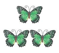 HOMSFOU 3pcs Iron Craft Wall Hanging Adornment for Outdoor Garden Chic Iron Wall Hanging Decor for Fence Decorations Outdoor Garden Decorations