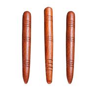 HOMSFOU 3pcs Massage Acupressure Rod Wood Massage Rod Lightweight Easy to Hold Round Design for Whole Body and Neck Relaxation, for Travel and Listening to Music