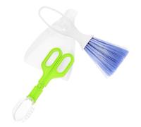 HOMSFOU 3pcs Mini Hand Broom and Dustpan Set for Reptile Cage Cleaning, Hamster Poop Scooper and Sand Bath Brush, Small Animal Waste Cleaner for Bearded Dragon, Guinea Pig, Rabbit