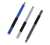 HOMSFOU 3pcs Multifunction Capacitive Stylus Pens with Fine Round Thin Tips for Smartphones and Tablets Metal Durable Lightweight Touch Screen Writing Drawing Pens in Grey Silver Dark Blue