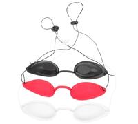 HOMSFOU 3pcs Multifunctional Silicone Eye Shades for Eye Protection Adjustable Black White Red Patches for Sleep Skin Care and Travel
