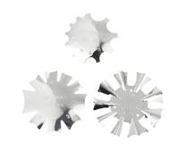 HOMSFOU 3pcs Nail Manicure Trimmer Stainless Steel Templates for Acrylic Nail Art Silver Metal Cutter Tools with A B C Models for DIY French Tip and Salon Use