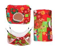 HOMSFOU 3pcs Pet Hamster Sleeping House Hamster Warm Nest Cozy Cloth Red and Pet Rats in Cage or Other Places