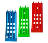 HOMSFOU 3pcs Pigeon Leg Rings Holder Rack Set Multi-color (green, Blue, Red) Poultry Foot Ring Organizer for Racing Pigeons Bird Leg Band Storage Stand