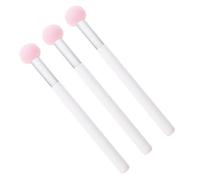 HOMSFOU 3pcs Pink Mushroom Head Makeup Sponge Puff with White Handle, Nbr Latex Concealer and Foundation Blending Sponges for Precise Cosmetic Application and Face Makeup Tools for Women