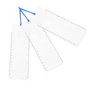 HOMSFOU 3pcs Pocket PVC Magnifying Bookmarks with Built Ruler Fresnel Lens for Reading Menus Small Texts Bible and Precise Measuring Lightweight Wallet Magnifiers for Everyday Use