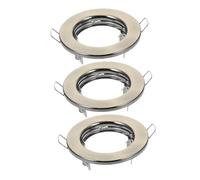HOMSFOU 3pcs Recessed Light Trim Rings for Mr16 Gu10 Spotlight Bulb Holders with Iron Material and Space-Saving Design, Versatile Compatibility for Bathroom Spotlights and Ceiling