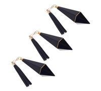 HOMSFOU 3pcs Refillable Lip Gloss Tubes with Tassel Cap Empty Travel-Sized Lip Balm Containers in Deep Sapphire Blue for On-The-go Use