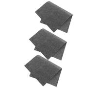 HOMSFOU 3pcs Reptile Carpet Mats 50x30cm Grey Polyester Absorbent Terrarium Bedding for Leopard Gecko Snake Lizard Tortoise Cage Liners with Moisture Retention