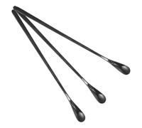 HOMSFOU 3pcs Reptile Feeding Spoons for Small Animals, 19cm Black Food Scoops for Lizards, Tortoises and Geckos, Pet Food Handling Tools for Precise Feeding and Mixing