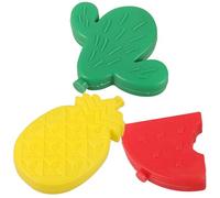 HOMSFOU 3pcs Reusable Ice Cooling Packs for Lunch Boxes, Freezer Accessories with Creative Fruit Shapes (pineapple, Watermelon, Cactus) in Red, Green, Yellow - Outdoor Beverage Cooler Ice